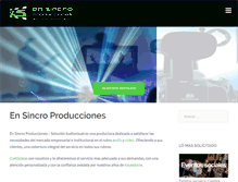 Tablet Screenshot of ensincroproducciones.com